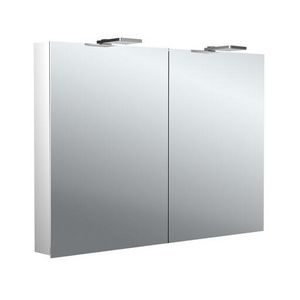 Led-spiegelkast Flat-2 Style 1000mm aluminium opbouw 2 deuren H=711mm