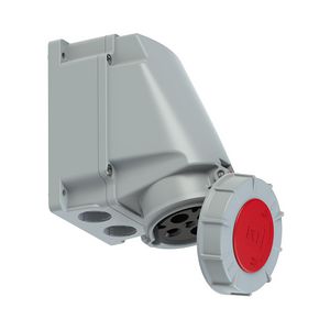 Wandcontactdoos CEE 63A 4p 400 6h rood IP67 Power Twist