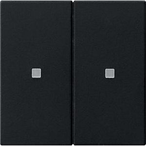 RF Multi bedieningselement-opzetstuk 2-voudig KNX System 55 zwart m