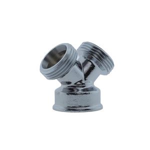 Y-stuk messing 3/4" Chroom