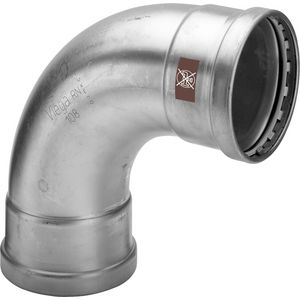Bochtkoppeling 90° TEMPONOX persaansluiting RVS 88,9x88,9mm 1716XL