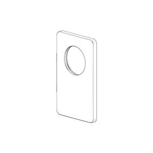 Rozet v. douche 150x90x9,5mm chr