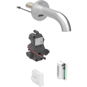 Piave wastafelwandkraan  generator inb-functiebox rvs/gebL=17cm