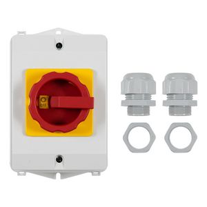 Werkschakelaar 16A 3-polig opbouw IP65 2xM25 AE-A532218