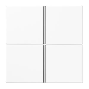 Tastafdekking 4-voudig compleet LS alpinwit KNX