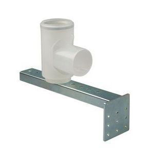 Bocht DN80 met schoorsteensteun (vlakke wand)