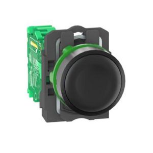 Draad- en batterijloze drukknop Kunststof Zwart 22mmR