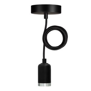Pendel hanglamp Bari E27 zwart L=1.5m. 2C zwart