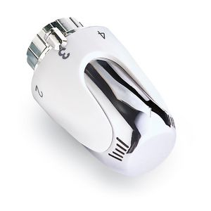 Thermostaatkop DESIGN M28x1,5 wit / chroom S2