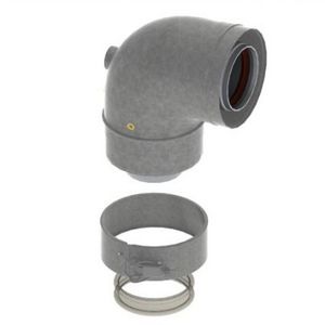 Bocht alu-galva Ø100/60 90° glad