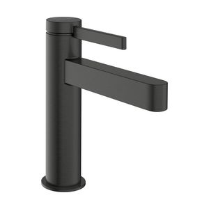 Wastafelmengkraan Finoris 1-hendel 110 CoolStart afvoerplug Brushed Black Chrome