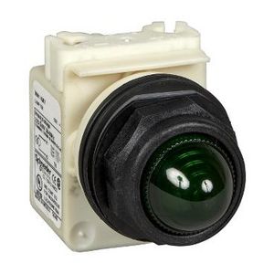 Signaallamp Achthoekig 30mm IP66 BA9S 230V Kabelschoen -