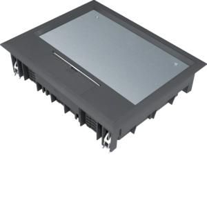 Installatiedoos E09 200x253mm zwart 12mm vloerafdekking
