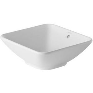 BACINO #033342 opzetwastafel 420mm wit zonder kraangat met overloop