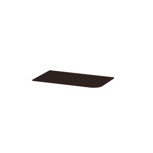 Topplaat fineer tbv rechts afgeronde onderkast 80cm dark veneer