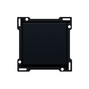 Afwerkingsset enkelv. schakelaar/drukknop black coated