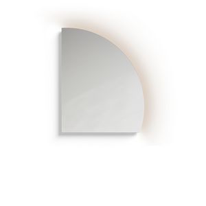 Spiegel Luna 1 deel links R90 indirecte led-verlichting dimbaar 3000K 915x1150mm