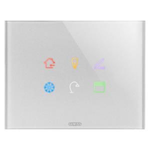 ICE TOUCH PLAAT KNX-VAN GLAS-6 AANRAAKGEDEELTES-TITANI