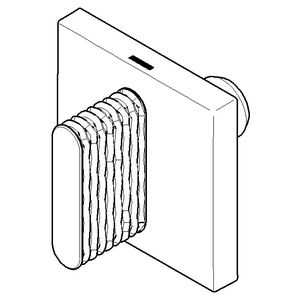 Greep inbouw wand Hot ovaal trap 60x60x40mm Dark plat.geb