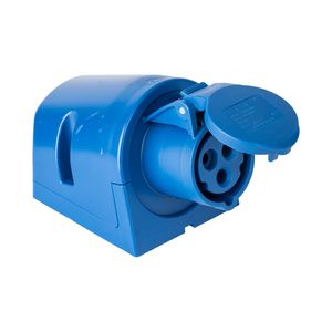 Wandcontactdoos CEE 16A 3p 230V 6h blauw-blauw IP44