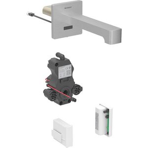 Brenta wastafelwandkraan  generator inb-functiebox rvs/gebL=17cm