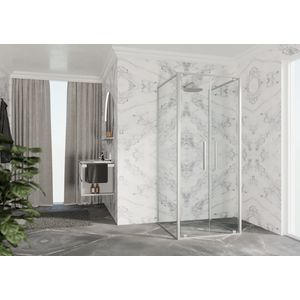 Draaideur 2-del. RIGA 2B 660-690x2000mm helder glas profiel matchroom