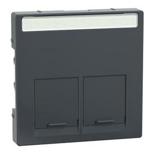 Centraalplaat SE RJ45-Connector Tweevoudig Antraciet SysM
