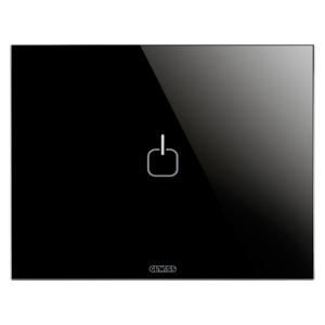 ICE TOUCH PLATE-IN GLASS-1 SYMBOL-BLACK-CHORUSMART
