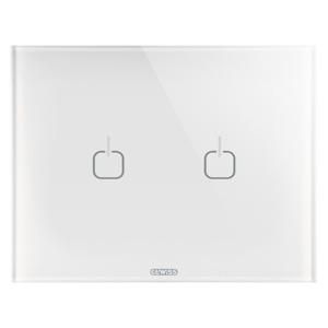 ICE TOUCH PLATE-IN GLASS-2 SYMBOLS-WHITE-CHORUSMART
