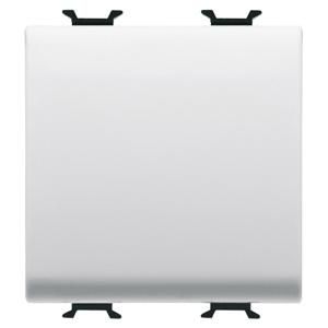 DRUKKNOP 1P 250 Vac-NO 16 A-NEUTRAAL-2 MODULE-GLANZE VVE=6