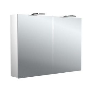 Led-spiegelkast Pure-2 Style 1000mm aluminium opbouw 2 deuren H=721mm