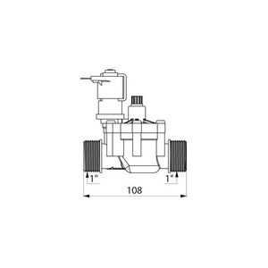 Elektroventiel MM1" 12V voor WC en urinoir