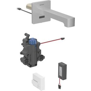 Brenta wastafelwandthermokraan battinb-functieboxrvs/gebL=22cm