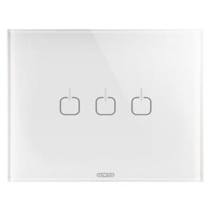 ICE TOUCH PLATE-IN GLASS-3 SYMBOLS-WHITE-CHORUSMART