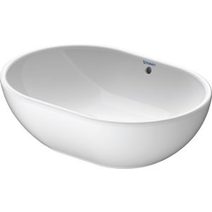 UNIVERSEEL #033550 opzetwastafel 495mm wit zonder kraangat met overloop