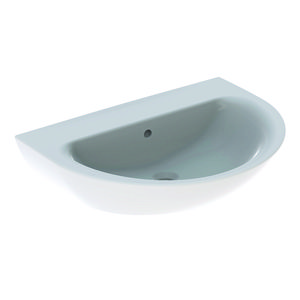 Renova wastafel 70x52cm zonder kraangat met overloop wit