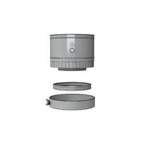 Pijp RVS Ø200/130 L=160, met meetpunten