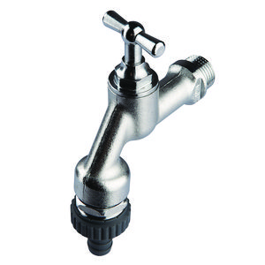 SF beluchterkraan met keerklep HD kruk Ms DN15 mat-Cr