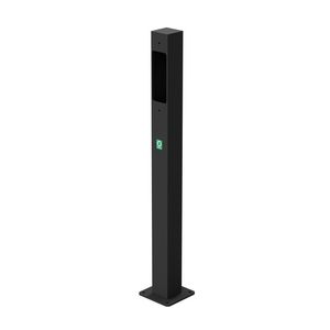Montagepaal 1200mm, mat zwart, enkelzijdig