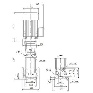 Centrifugaalpomp CR64-2 A-F-A-V-HQQV 3x400/690 50 Hz