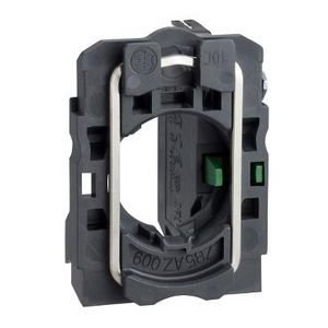 Lichaam + contactblok drukknop 1NO Faston connecto