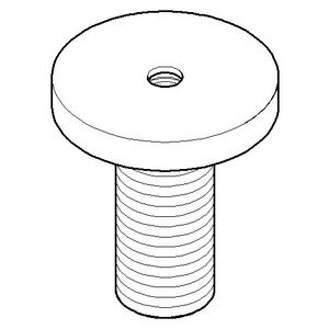Spoorstanggeleider 45x52mm Champagne gebors. (22kt Goud)