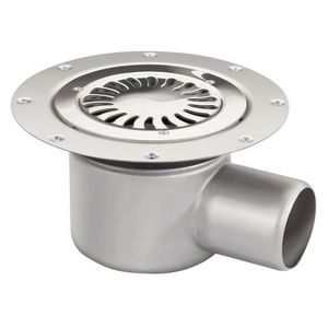 Vloerput Ø155mm RVS304 v.vinyl ZU. 75mm m.vastrooster