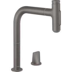 Keukenkraan 200 Metris S M71 met sBox 73818340 brushed black chrome
