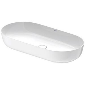LUV #037980 opzetwastafel 800mm wit zonder kraangat geslepen onderzijde