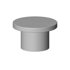 Trek aan de knop 37x22,5mm Champagne (22kt Goud)