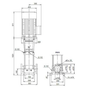 Centrifugaalpomp CR64-5-2 A-F-A-V-HQQV 3x400/690 50 Hz