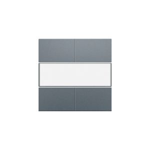 Afwerkingsset 4-voudige pot.vrij knop 24V tekstveld blue gre