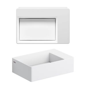 New Flush 2 fontein, met afvoerpl, aluite, met voorb kraang.