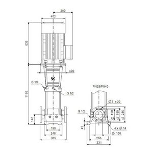 Centrifugaalpomp CR64-7-1 A-F-A-V-HQQV 3x400/690 50 Hz